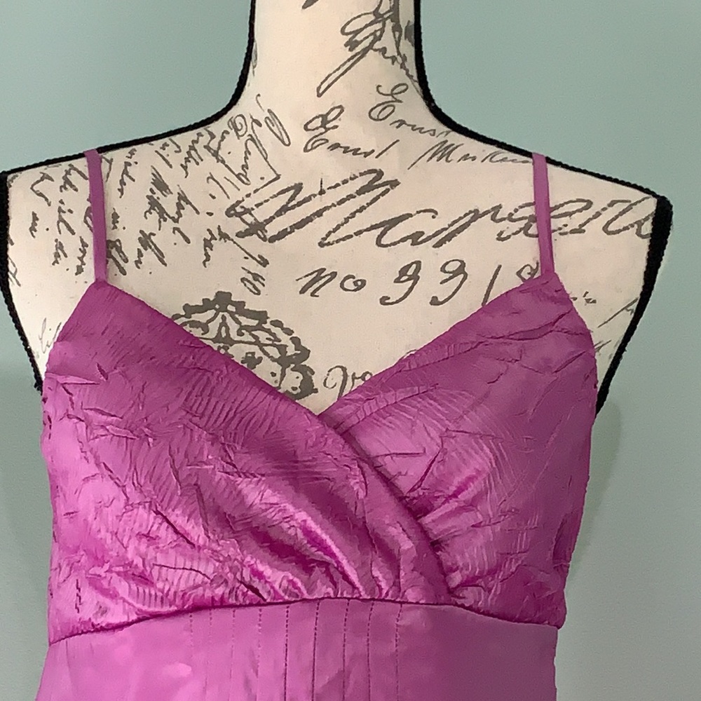 SANGRIA Pink Cocktail Dress V-Neck Crossover Chest Spaghetti Straps EUC - Picture 6 of 10